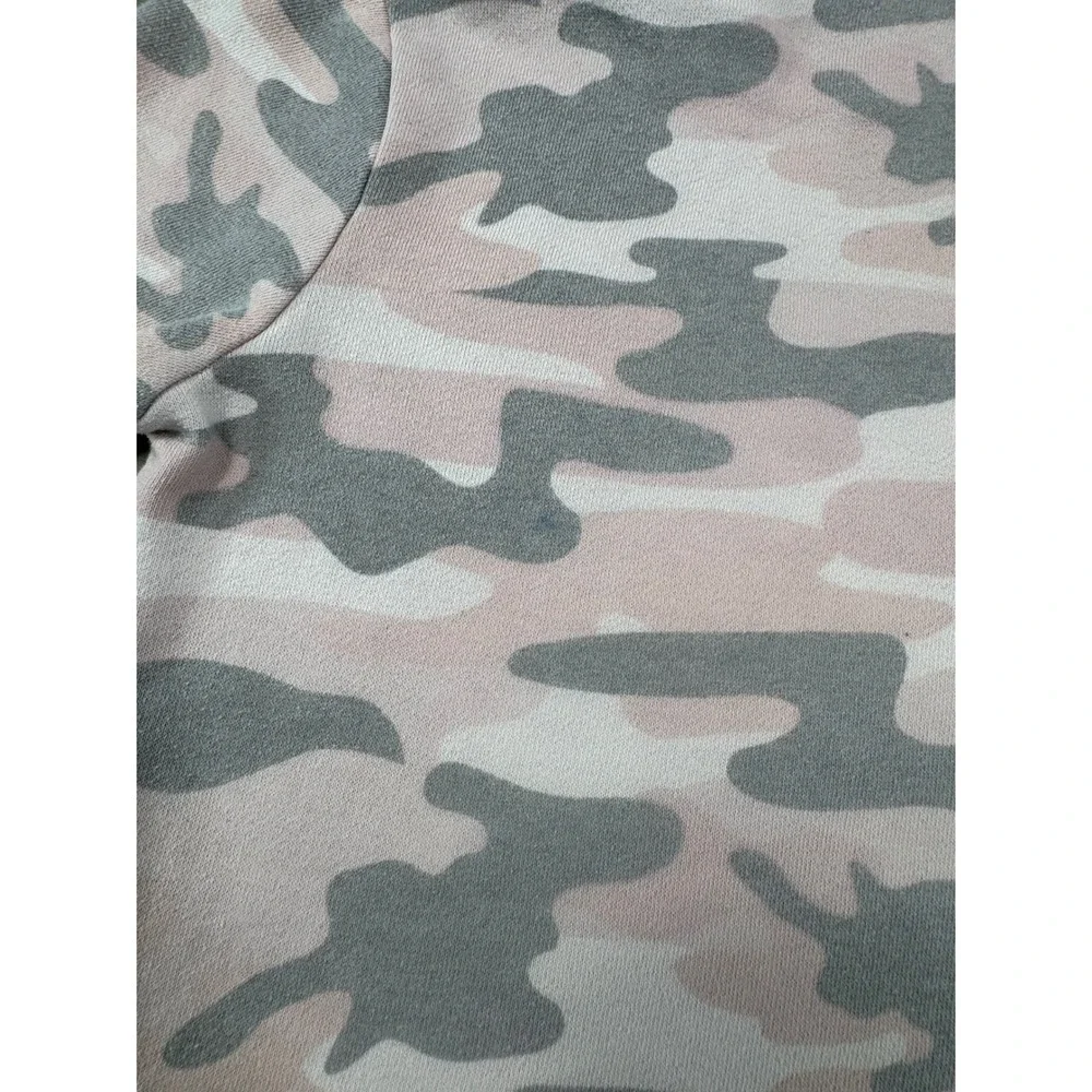 Justice‎ Kids Girls Size 8 Pink Gray Camo Long Sleeve Hoodie Top